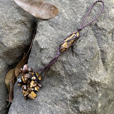 Tiger Eye Chip Pendant Decorations