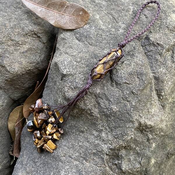 Tiger Eye Chip Pendant Decorations