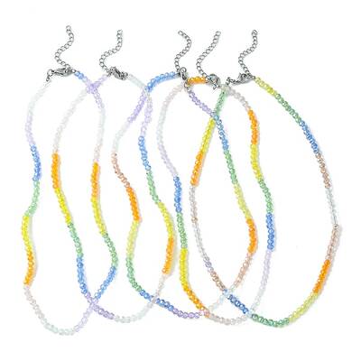 Glass Round Beaded Necklace