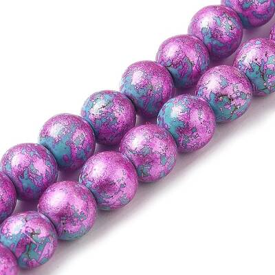Synthetic Turquoise Dyed Camouflage Beads Strands