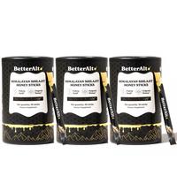 3 Packs of BetterAlt GOLD+ Shilajit Honey Sticks | Caramel, Cinnamon and Classic Flavors | Helps Boost Energy | Lab-Tested fo...