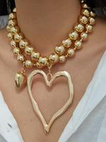 Boho Heart Shaped Necklace, Gifts for Girlfriend, Fashion Jewelry Accessories for Party, Daily Clothing Decor