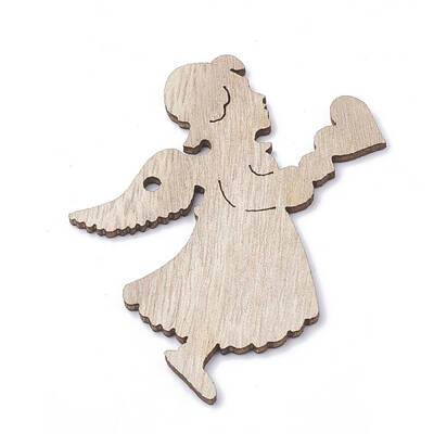 Undyed Wooden Big Pendants