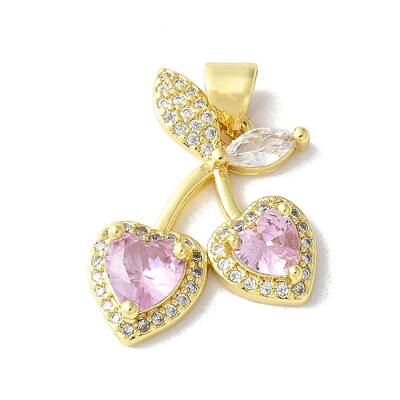 Brass Micro Pave Cubic Zirconia Pendants