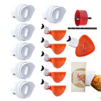 DIY Chicken Feeder Rain Proof Poultry Feeder Kit for Bucket, Barrel, Bin, Trough