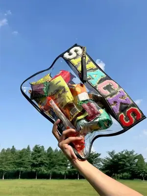 Cute Letters Design Makeup Bag, Novelty Transparent Makeup Bag, Zipper Versatile Cosmetic Storage Bag for Women & Girls for D...