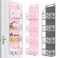 Door Back Hanging Storage Bag, 1 Count 4 Layer Visible Pocket Storage Bag, Large Capacity Foldable Storage Bag for Clothes, T...