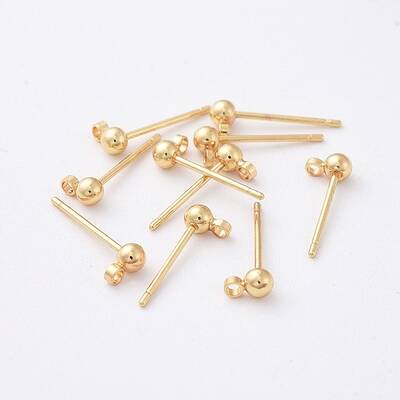 Brass Stud Earring Findings