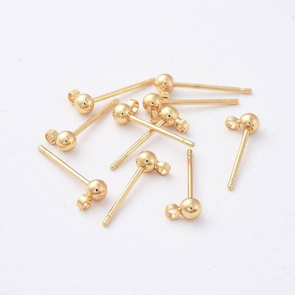 Brass Stud Earring Findings