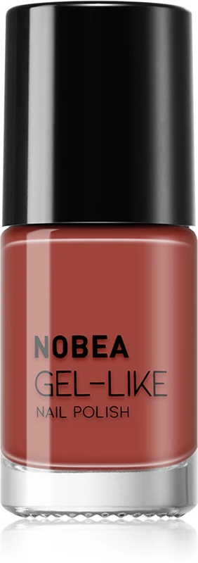 NOBEA Day-to-Day Gel-like nail polish gel effect color Fired brick #N15 6 ml
