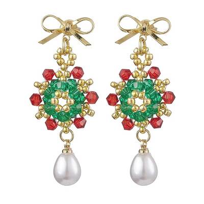 Brass Dangle Studs Earring