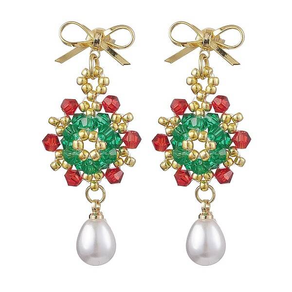 Brass Dangle Studs Earring