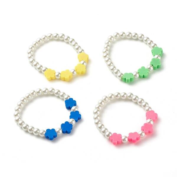 Flower Beads Stretch Bracelet for Children