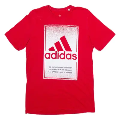 ADIDAS Mens T-Shirt Red M