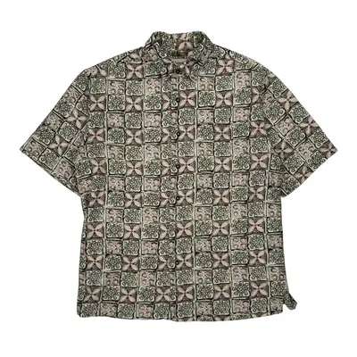 Fieldmaster Hawaiian Shirt - Medium Multicoloured Linen Blend