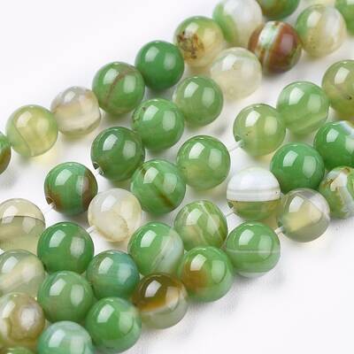 Natural Striped Agate/Banded Agate Beads Strands