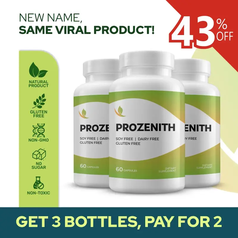 Prozenith - 3 Bottles - 100% Natural - 2 Caps/Day - Advanced BHB Formula - Healthcare Supplement