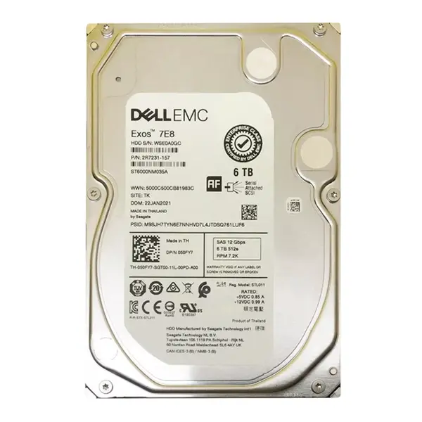 50FY7 Dell 6TB 12Gb/s SAS 7200 3.5-Inch Hard Drive