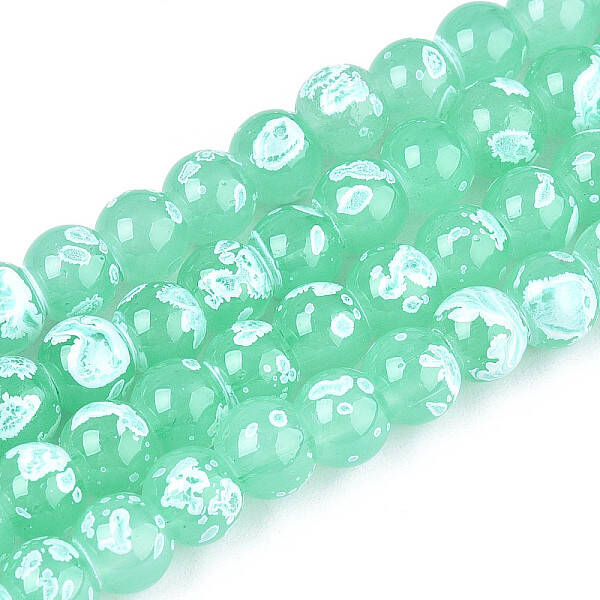 Baking Paint Glass Beads Strands