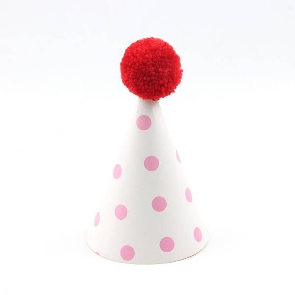 Paper Pompon Party Hats