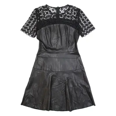 ZARA WOMAN Womens Skater Dress Black Short Sleeve Knee Length S