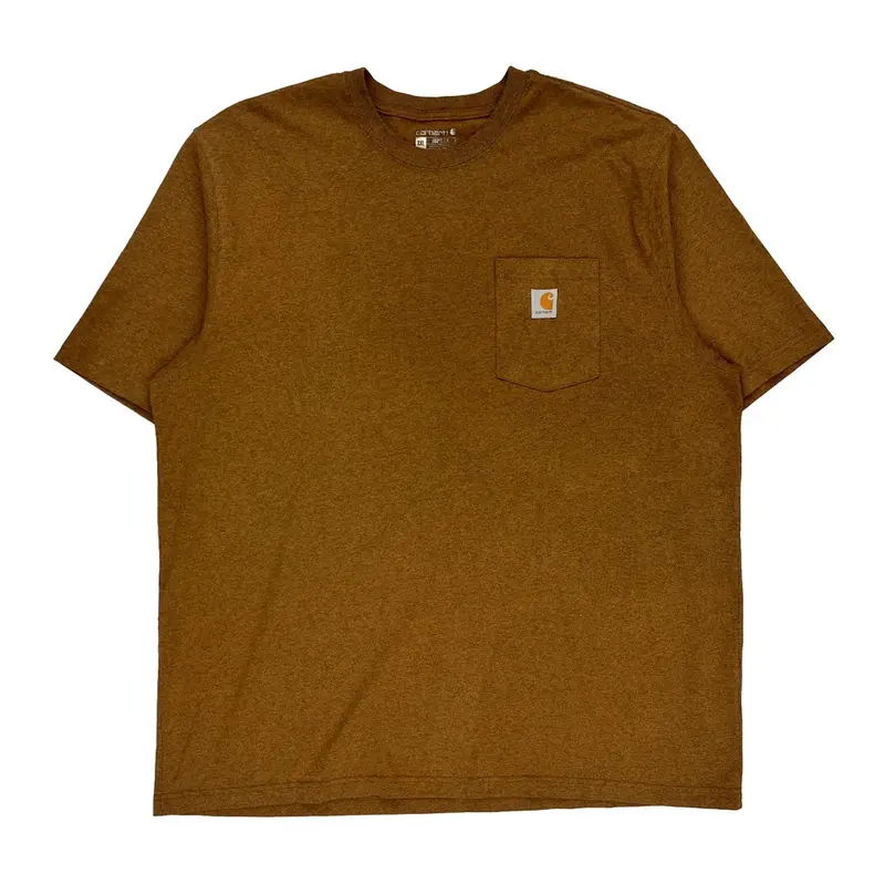 Carhartt T-Shirt - 2XL Brown Cotton Blend