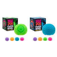Schylling NeeDoh Fuzz Ball, Flower Power & Wonder Waves - One Per Pack, Color May Vary, Sensory Toy with a Velvet Texture and...