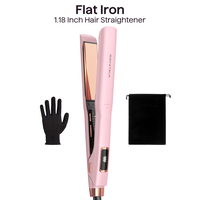 Wavytalk 1.18 Inch 2 in 1 Hair Straightener and Curler for One-Pass Wonder with 6 Temp Settings, 3D Floating Plates