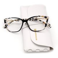 1 pc reading glasses with blue light protection lenses, red and black tortoise frames, fashionable style suitable for women, ...
