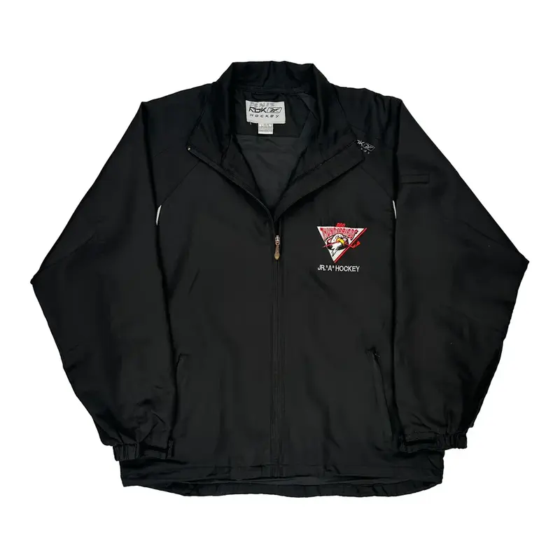 Reebok Jacket - Large Black Polyester