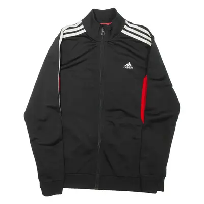 ADIDAS Boys Track Jacket Black 13-14Y