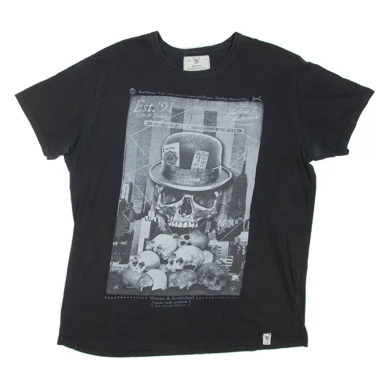 Mens T-Shirt Black 2XL