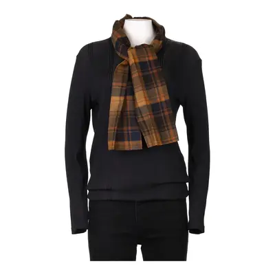 Unbranded Checked Scarf - No Size Brown Cotton Blend