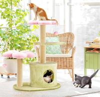 EROMMY 38in Flower Cat Tree | Cute Cat Home Furniture with Scratchers & Condo | Kitten Tower with Dangling Ball | Durable & E...