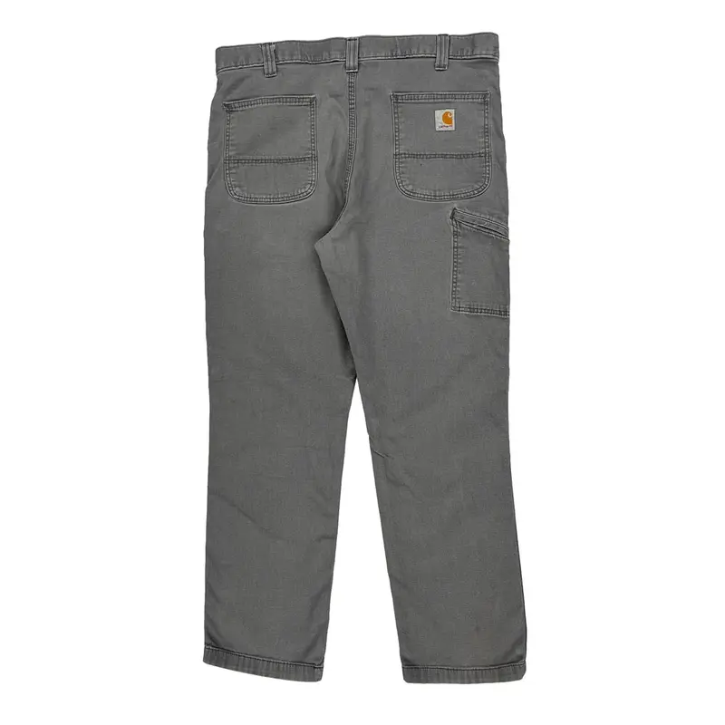 Carhartt Trousers - 36W 30L Grey Cotton | Size: 36″ waist