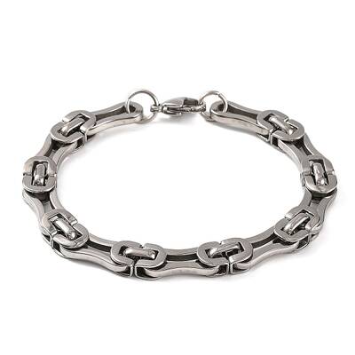 Tarnish Resistant 201 Stainless Steel Byzantine Chain Bracelets
