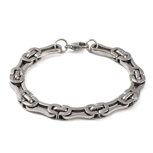 Tarnish Resistant 201 Stainless Steel Byzantine Chain Bracelets