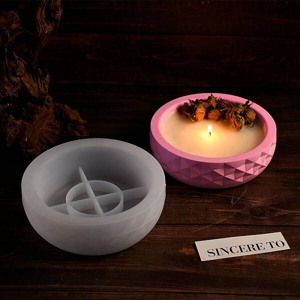 Bowl Shape DIY Silicone Candle Holer Molds