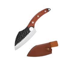 Hammer Forged Boning Knife, Solid Wood Handle, Sharp Blade, Multi-Purpose Kitchen Knife Beef Knife German Stainless Steel Fr...