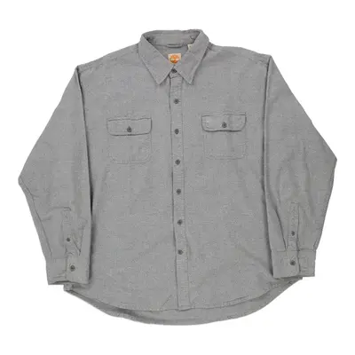 Timberland Flannel Shirt - 2XL Grey Cotton