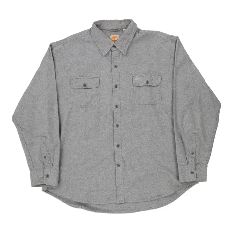 Timberland Flannel Shirt - 2XL Grey Cotton