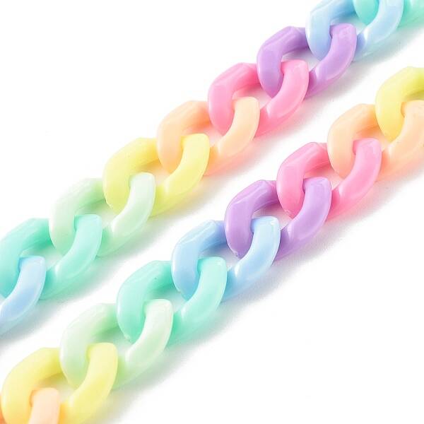 Handmade Opaque Acrylic Curb Chains