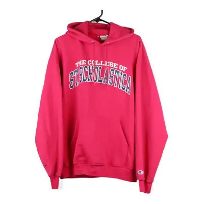 St. Scholastica College Champion Hoodie - XL Pink Cotton Blend