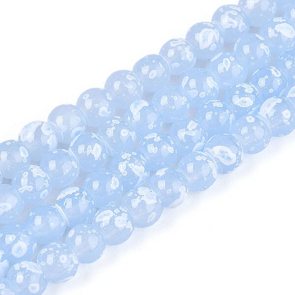 Baking Paint Glass Beads Strands