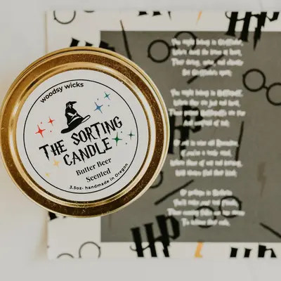 The Sorting Candle - Butter Beer Scented candle 3.5oz Decor Light