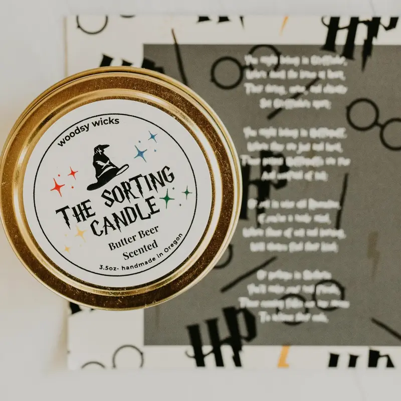 The Sorting Candle - Butter Beer Scented candle 3.5oz Decor Light