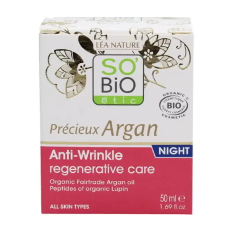 LÉa nature so bio étic Précieux Argan - Regenerating Anti-Wrinkle Night Cream, 50 ml