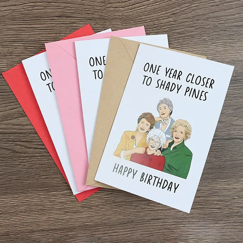 Funny Birthday Card, 3 Counts/set Birthday Greeting Card with Multicolor Envelopes, Birthday Gift for Mom Grandma, Friendship...