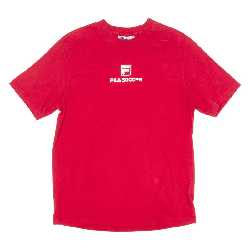 FILA Mens T-Shirt Red Crew Neck L