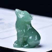 Wolf Design Crystal Ornament, 1 Count Mini Animal Shaped Decoration, Pocket Size Natural Stone Carved Statue for Home Office ...